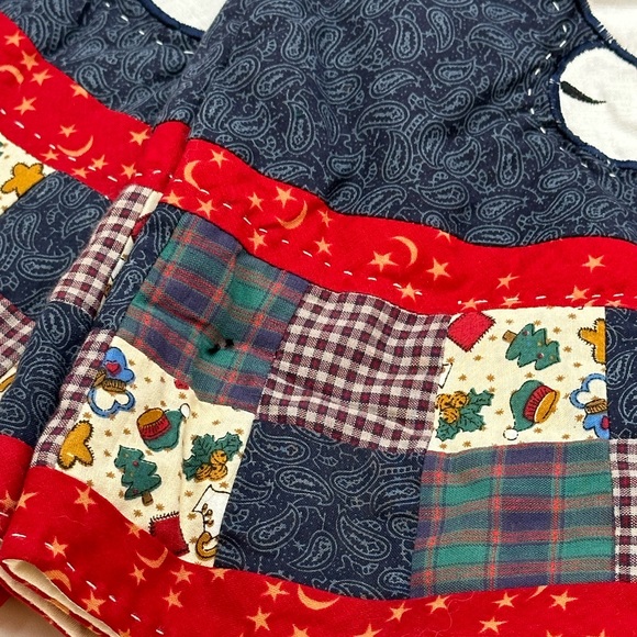 C & F Enterprises Snowman Patchwork Quilt Style Christmas Tree Skirt NWT - Picture 11 of 13